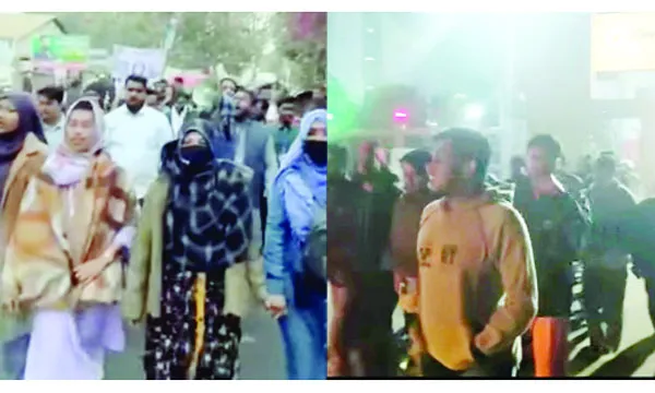 ইনকিলাব মঞ্চের কর্মসূচিতে লাঠিচার্জের প্রতিবাদে ফরিদপুরে বিক্ষোভ