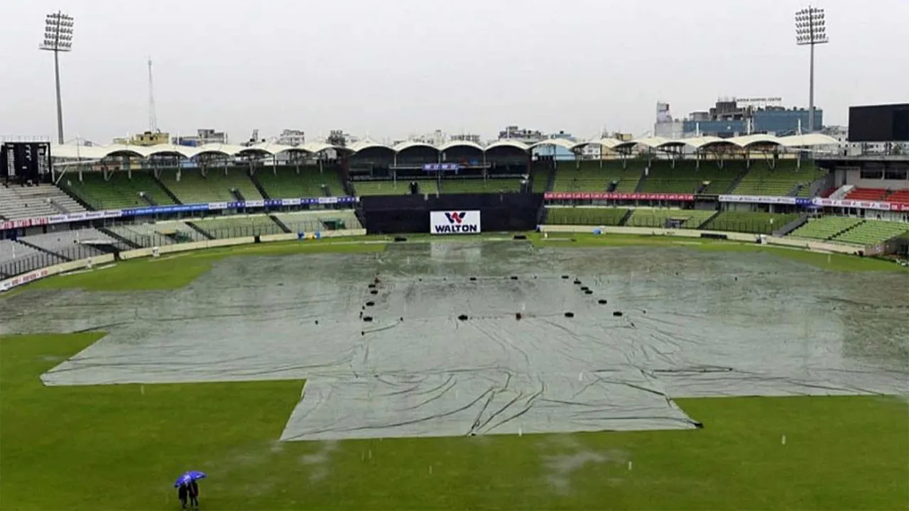 মিরপুরে বৃষ্টি, খেলা মাঠে গড়ানো নিয়ে শঙ্কা