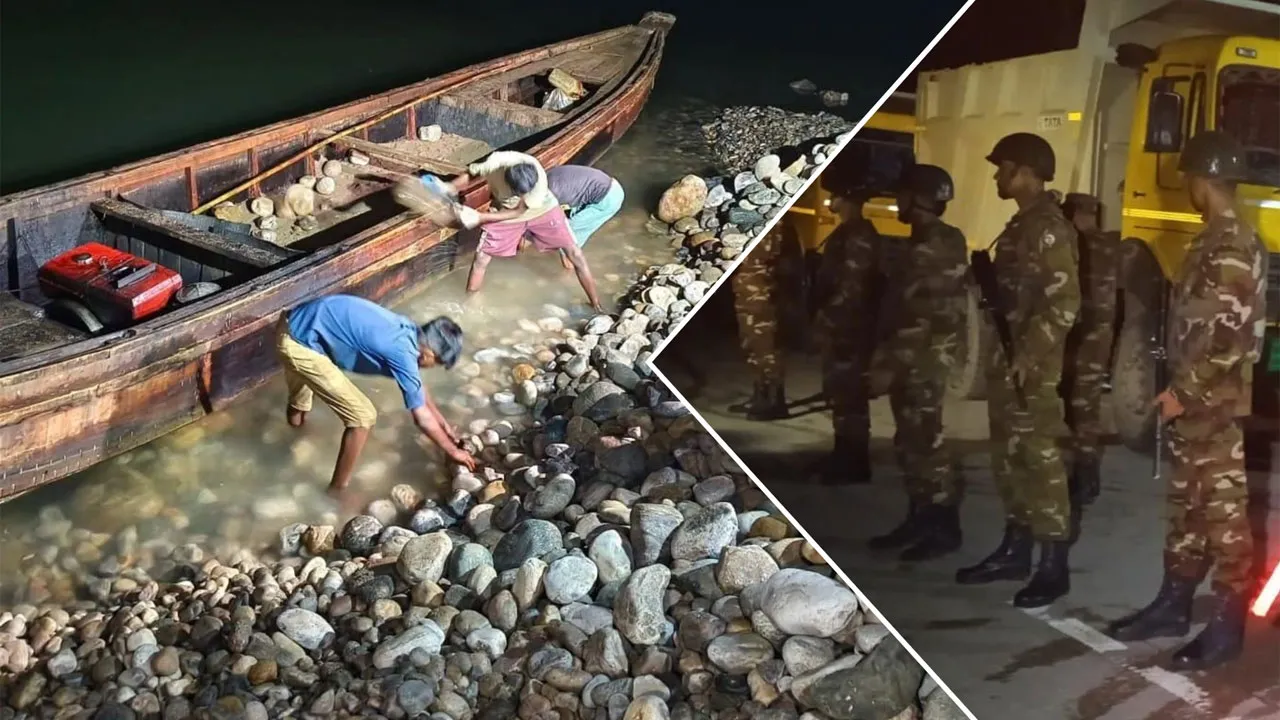 ভোলাগঞ্জ-জাফলং থেকে পাথরবোঝাই ট্রাক চলাচলে নিষেধাজ্ঞা