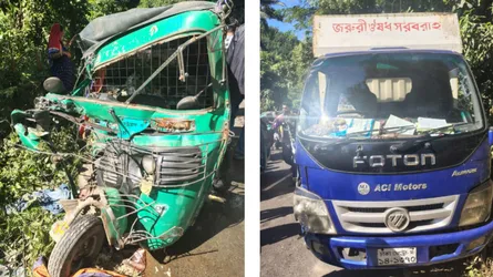 চট্টগ্রাম-রাঙ্গামাটি সড়কে সিএনজি-কাভার্ডভ্যান মুখোমুখি সংঘর্ষে নিহত ১