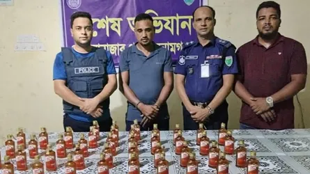 দোয়ারাবাজারে ভারতীয় মদের চালানসহ মাদককারবারি গ্রেফতার