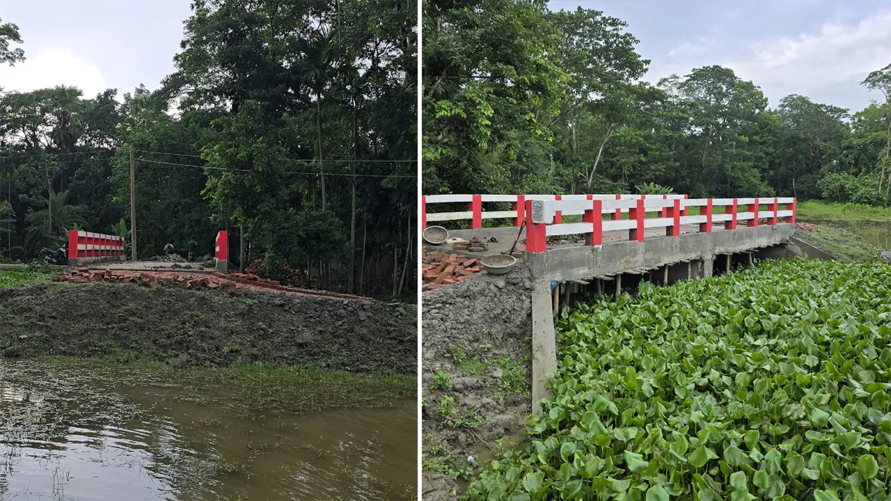 দুমকিতে ৬৯ লাখ টাকা ব্যয়ে নির্মিত দুটি কালভার্টে নেই সংযোগ সড়ক