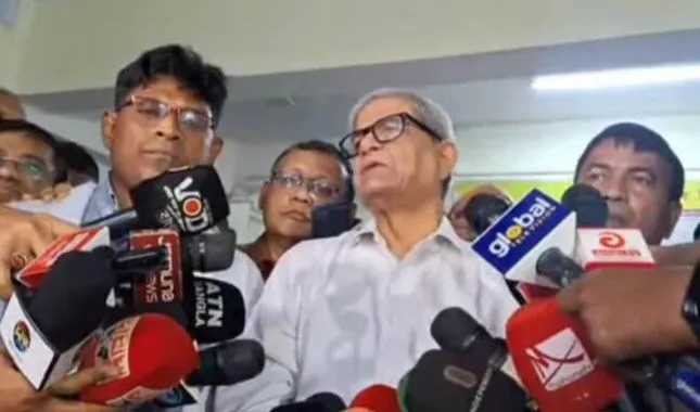গণহত্যার দায়ে শেখ হাসিনার সাথে আ’লীগেরও বিচার হওয়া উচিত : মির্জা ফখরুল