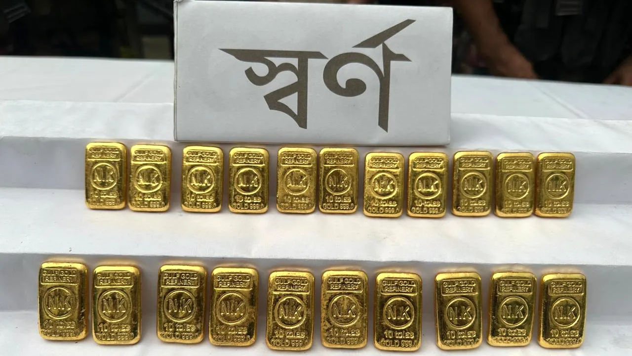 দর্শনা সীমান্তে ২১ স্বর্ণের বারসহ আটক যুবক