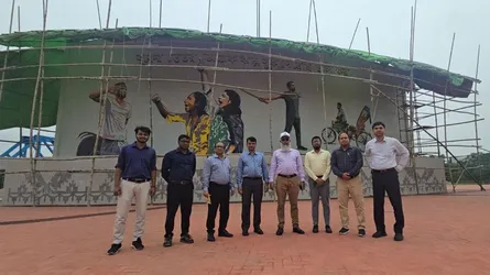 পদ্মা সেতুর দুই প্রান্তে বিশেষ গ্রাফিতি অঙ্কন