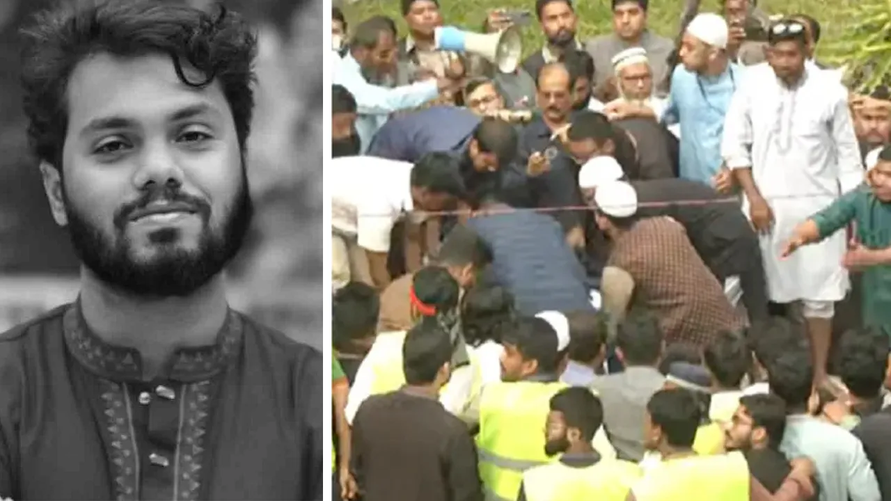 কবি নজরুলের পাশে শায়িত শহীদ ওসমান হাদি