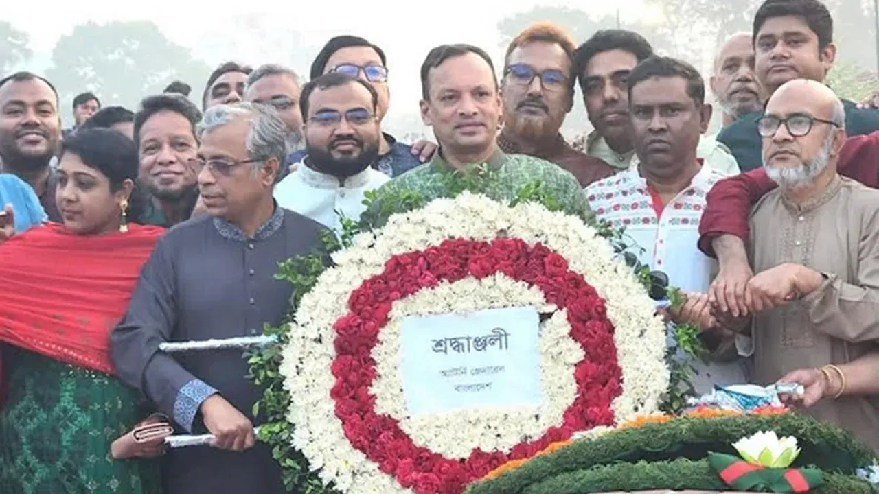 জাতীয় স্মৃতিসৌধে নবনিযুক্ত অ্যাটর্নি জেনারেলের শ্রদ্ধা