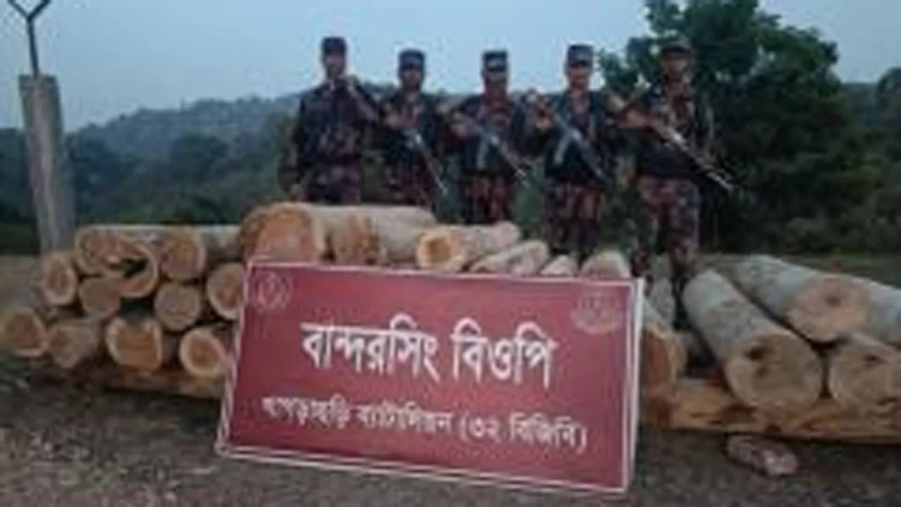 খাগড়াছড়িতে বিপুল পরিমাণ অবৈধ কাঠ উদ্ধার