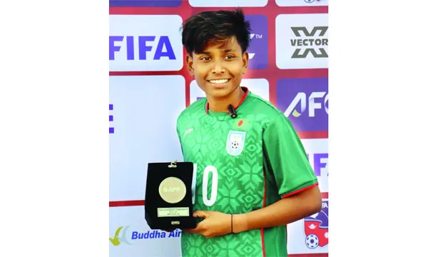 আলপির হ্যাটট্রিকে ফাইনালে বাংলাদেশ বাংলাদেশ ৪-০ নেপাল (আলপি ৩, প্রতীমা মুণ্ডা)
