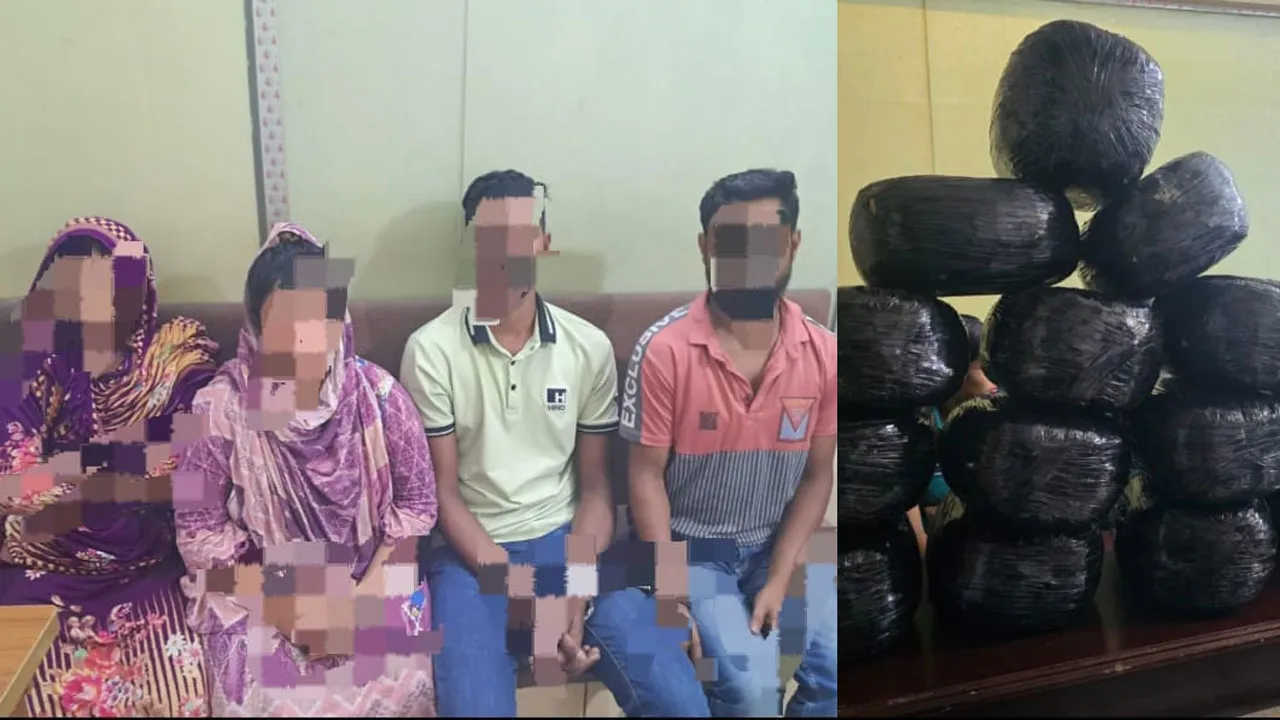 রাজধানীতে গাঁজা ও প্রাইভেটকারসহ ২ দম্পতি গ্রেফতার
