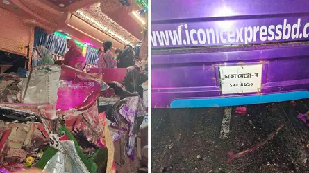 মাদারীপুরে বাস ও ট্রাকের মুখোমুখি সংঘর্ষে নিহত ১, আহত ১০