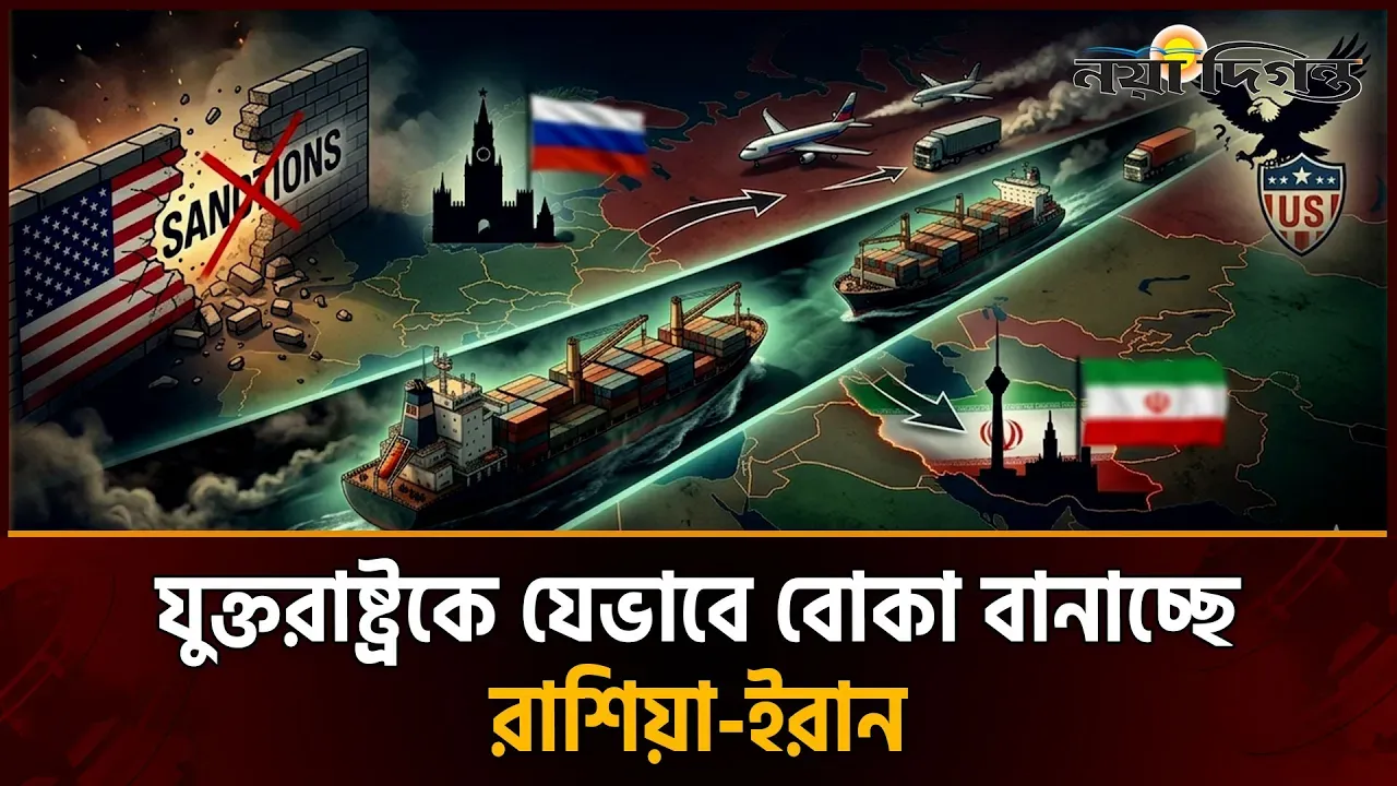 মার্কিন নিষেধাজ্ঞা ফাঁকি দিতে রাশিয়া-ইরানের নতুন ‘শ্যাডো করিডোর’