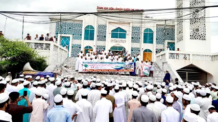 ঢাকায় জাতিসঙ্ঘের কার্যালয় স্থাপন চুক্তির প্রতিবাদে সাভারে জমিয়তের বিক্ষোভ