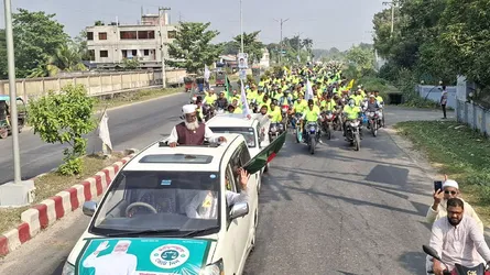 নাটোর-২ আসনে জামায়াতের মোটরসাইকেল শোভাযাত্রা