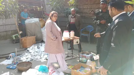 নীলফামারীর কিশোরগঞ্জে নকল ওষুধ ও ভেজাল খাবার তৈরির দায়ে জরিমানা