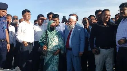 ১০০০ শয্যার হাসপাতালের জায়গা পরিদর্শনে নীলফামারীতে স্বাস্থ্য উপদেষ্টা
