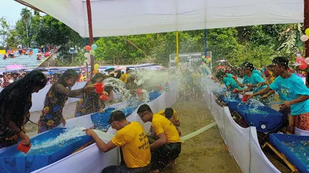 মৈত্রী পানিবর্ষণের মধ্যদিয়ে রাঙ্গামাটিতে শেষ হলো মারমাদের সাংগ্রাই