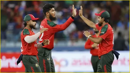 রিশাদের জোড়া আঘাতে ম্যাচের নিয়ন্ত্রণ বাংলাদেশের হাতে