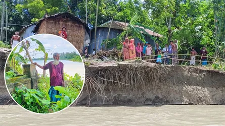 নদীভাঙনে নিঃস্ব দানশীল ছোরহাব আজ আশ্রয়হীনতার শঙ্কায়