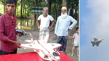 আমতলীতে নবম শ্রেণির ছাত্র বানাল যুদ্ধ বিমান