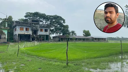 তালতলীতে মাদরাসার মাঠ দখল করে ইউপি সদস্যর বীজতলা, খেলাধুলা বন্ধ