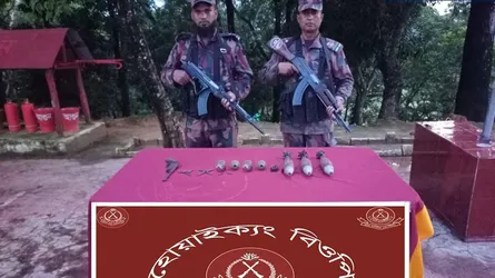 টেকনাফে সীমান্তে বিজিবির অভিযান, মর্টার শেল-আর্জেস গ্রেনেডসহ গোলাবারুদ উদ্ধার