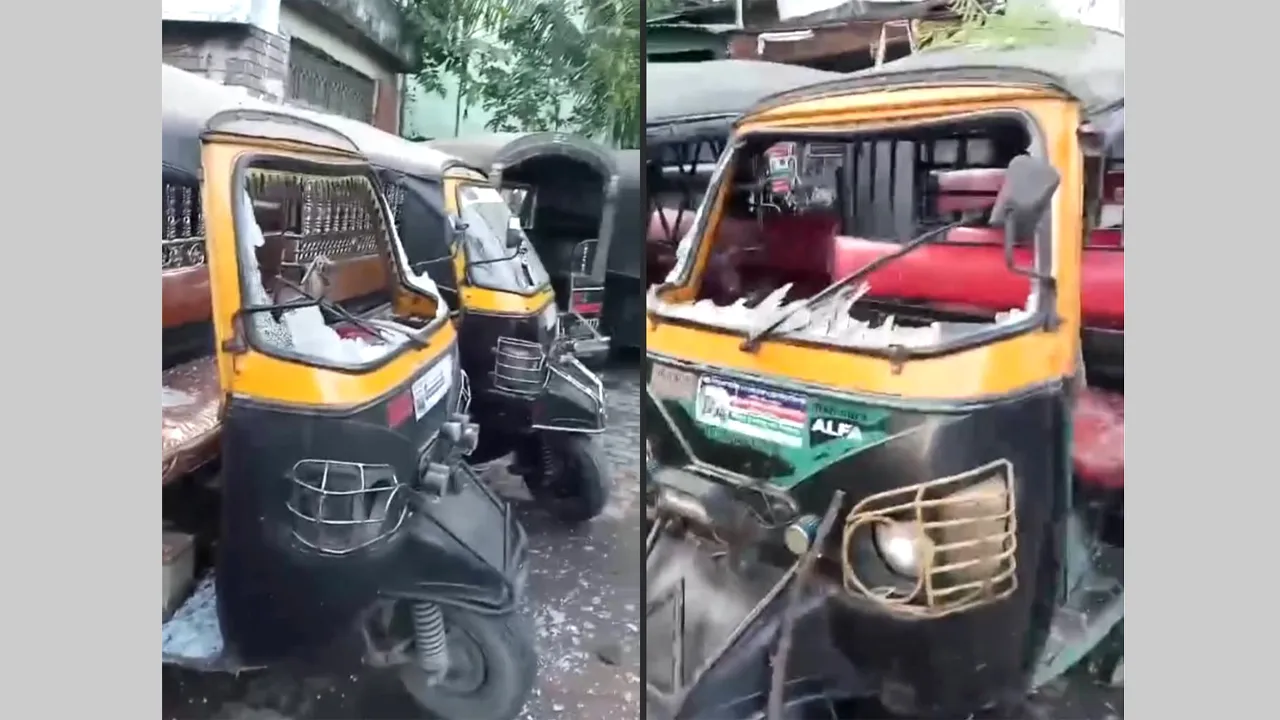 ফরিদপুরে চাঁদা না পেয়ে মাহেন্দ্র স্ট্যান্ডের ১৬ গাড়ি ভাঙচুর