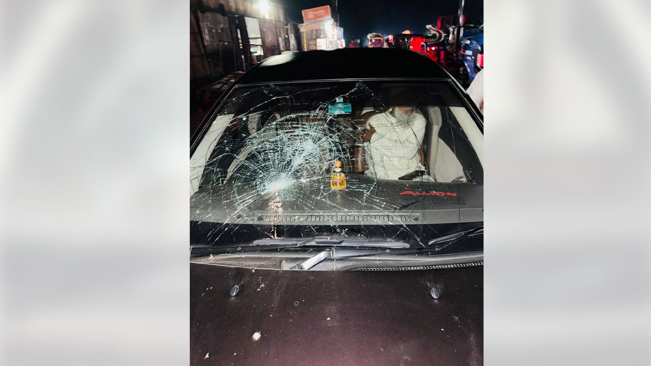 মাধবপুরে জামায়াতের এমপি প্রার্থীর গাড়ি ভাঙচুর