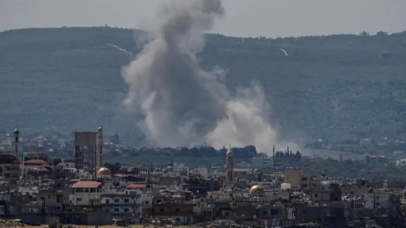 লেবাননের আকাশে ধোঁয়া