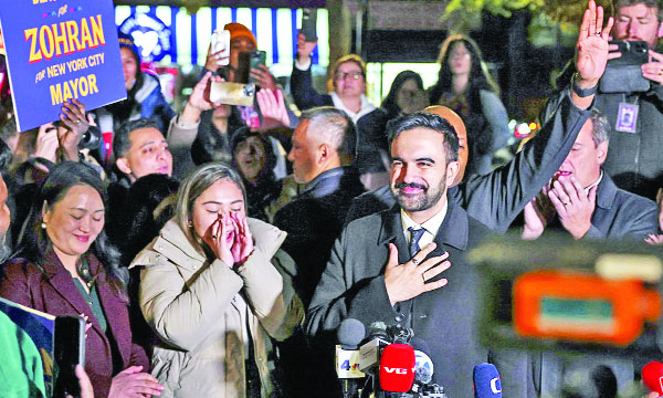 নিউ ইয়র্কে নির্বাচনী প্রচারণায় জোহরান মামদানি : এএফপি