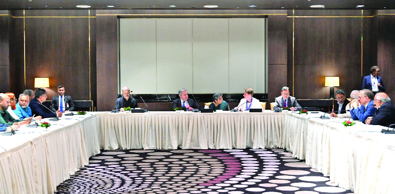 ঐকমত্য কমিশন ও রাজনৈতিক নেতাদের সাথে জাতিসঙ্ঘ মহাসচিব অ্যান্তোনিয় গুতেরেসের মতবিনিময়