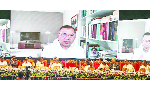 রাজধানীর কৃষিবিদ ইনস্টিটিউট মিলনায়তনে হিন্দু প্রতিনিধি সম্মেলনে ভার্চুয়ালি বক্তব্য রাখেন তারেক রহমান : নয়া দিগন্ত