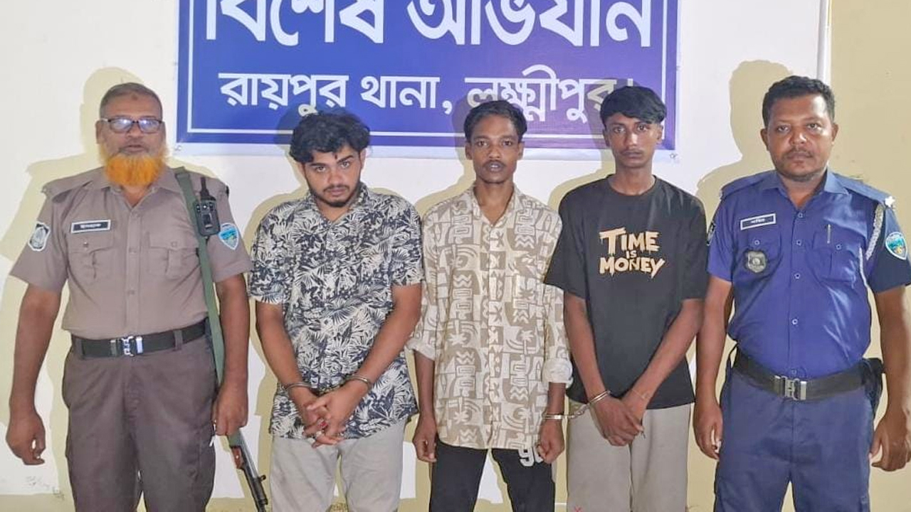 রায়পুরে ইয়াবাসহ গ্রেফতার হওয়া ৩ জন