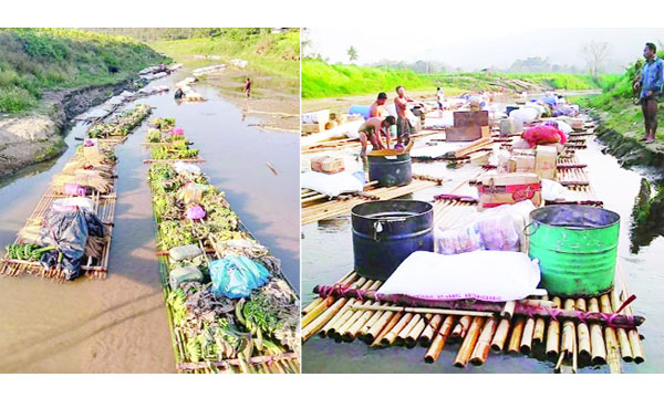 যুগের পর যুগ ধরে খাগড়াছরির পাহাড়ী জনপদ দিয়ে প্রবাহিত নদীগুলো খননের অভাবে এভাবেই পলিজমে পাহাড়ী জনদপ থমকে রয়েছে : নয়া দিগন্ত