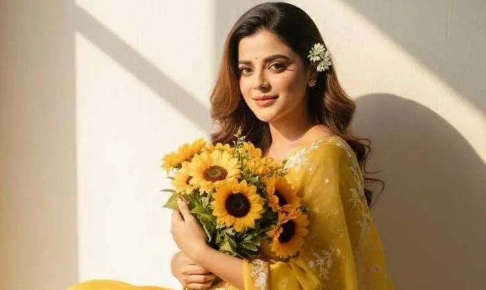 এআই ইমেজ জেনারেটর এর সাহায্যে তৈরি ভারতীয় অভিনেত্রী রূপসা মুখোপাধ্যায়ের ছবি