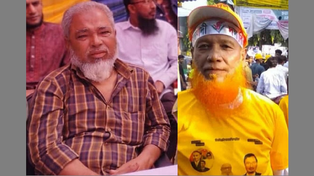 হামলাকারী আওয়ামী লীগের ওয়ার্ড সভাপতি দুলাল ও ডান পাশে বিএনপির ওয়ার্ড সভাপতি হারুন মিয়া