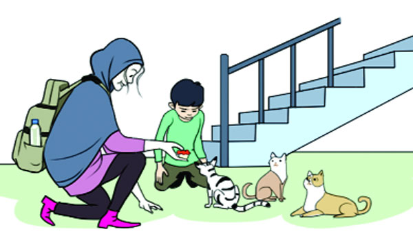 মমি ও মানসিবের বিড়াল