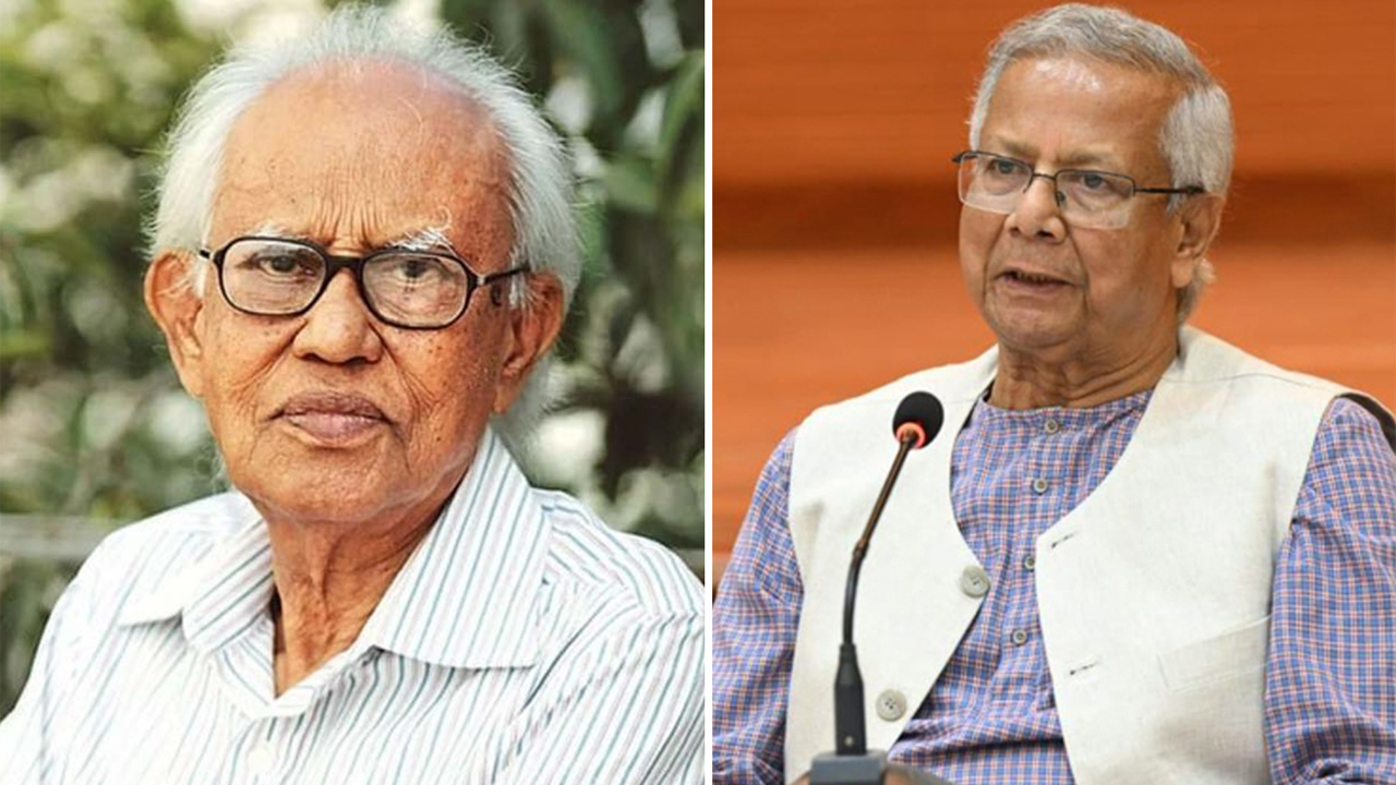 ভাষাসৈনিক আহমদ রফিক ও প্রধান উপদেষ্টা অধ্যাপক ড. মুহাম্মদ ইউনূস