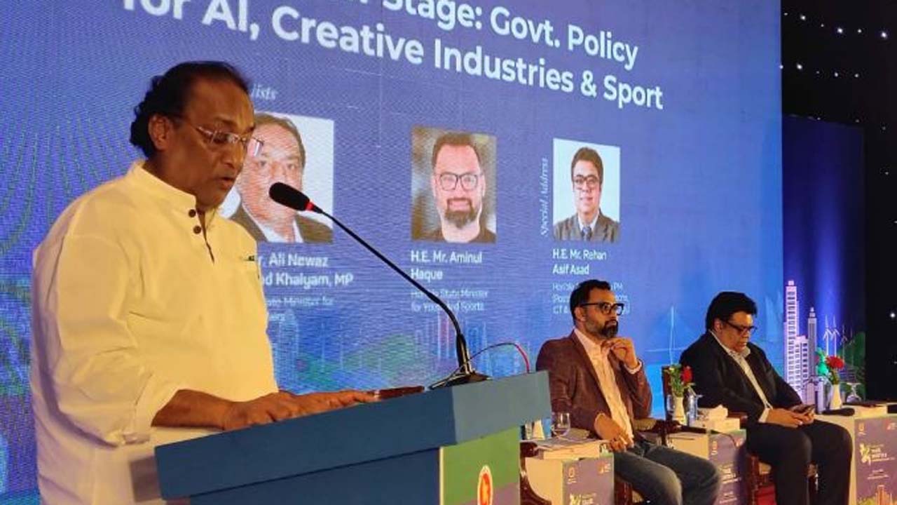 প্রধান অতিথির বক্তব্যে সংস্কৃতি প্রতিমন্ত্রী আলী নেওয়াজ মাহমুদ খৈয়াম