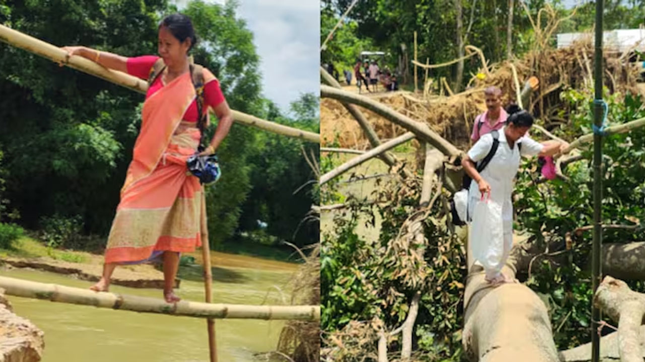 আসামে বন্যায় ক্ষতিগ্রস্ত এলাকা