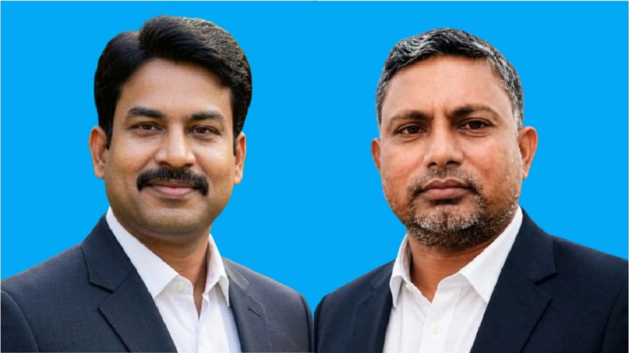 আহ্বায়ক কিরণ, সদস্য সচিব আনিস (বাঁ দিক থেকে)