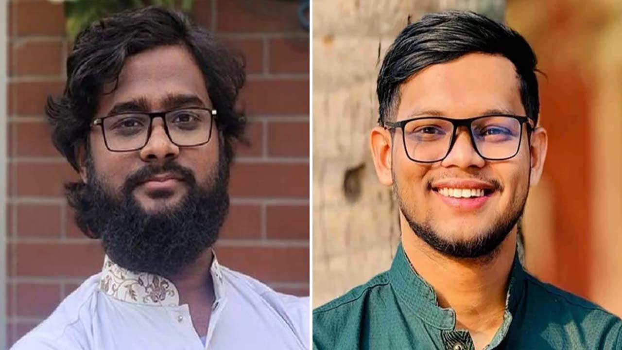 জাহিদ আহসান (বামে) ও আবু বাকের মজুমদার