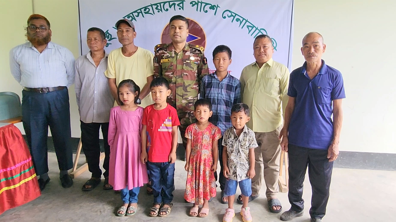 ছয় এতিম শিশুর লেখাপড়ার দায়িত্ব নিয়েছে সেনাবাহিনী।
