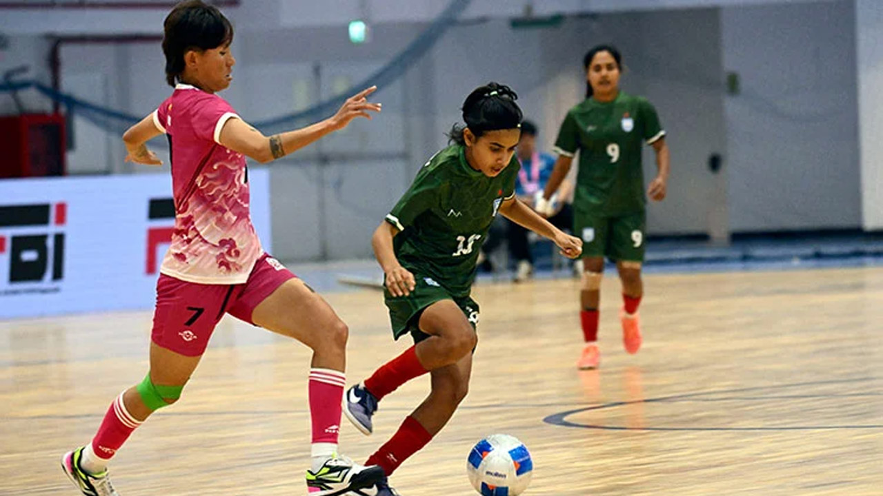 বাংলাদেশ-ভুটান ম্যাচের একটি দৃশ্য