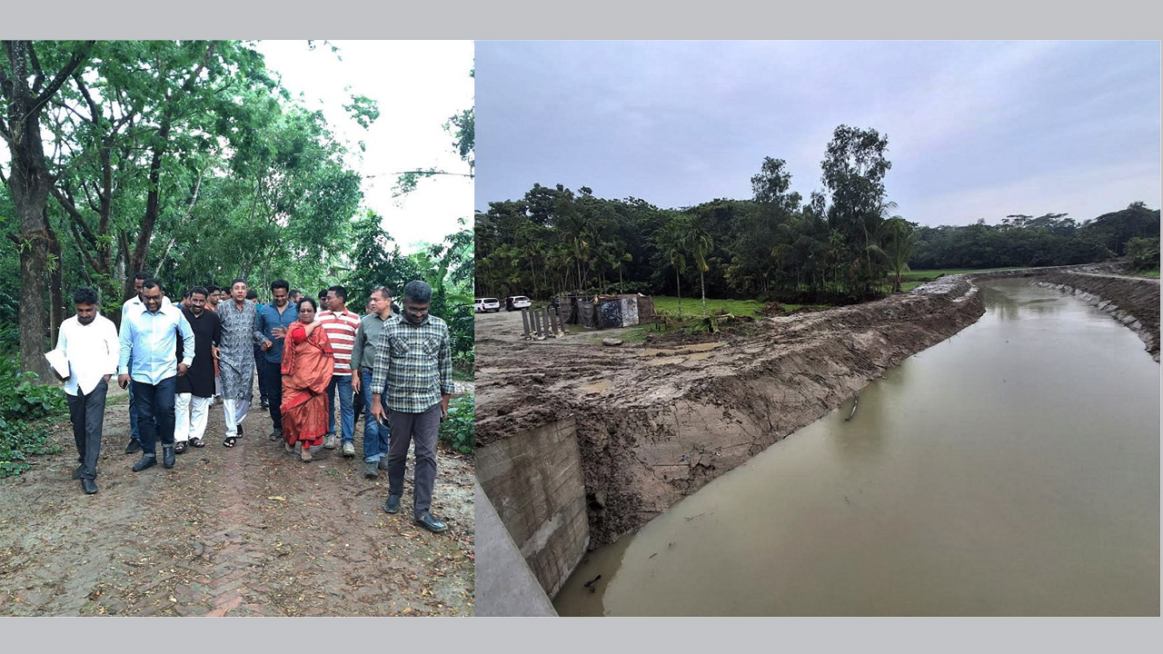 প্রাণ ফিরে পাচ্ছে চরকাউয়া স্বনির্ভর খাল, পরিদর্শনে বরিশাল সিটি প্রশাসক