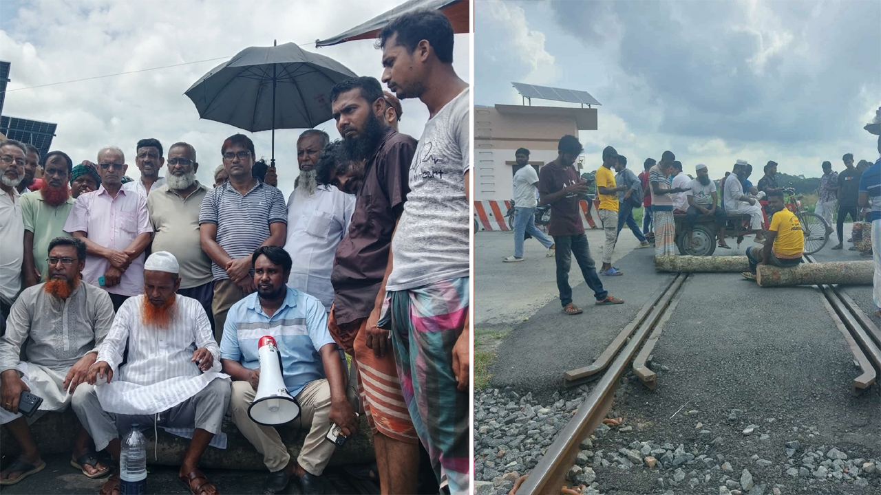 ভাঙ্গায় সড়ক ও রেলপথ অবরোধ