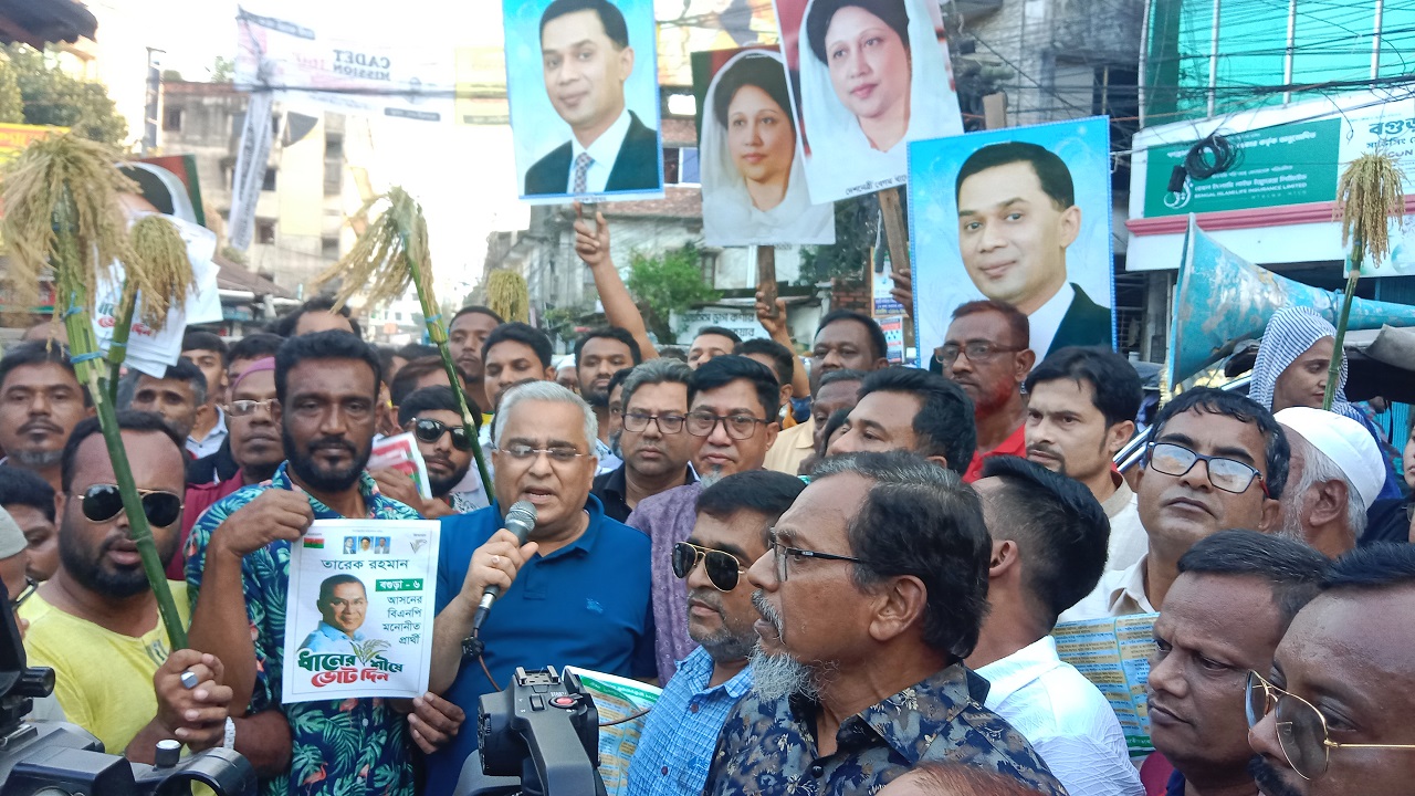 বগুড়া-৬ আসনে তারেক রহমানকে বিজয়ী করতে ভিপি সাইফুলের গণসংযোগ