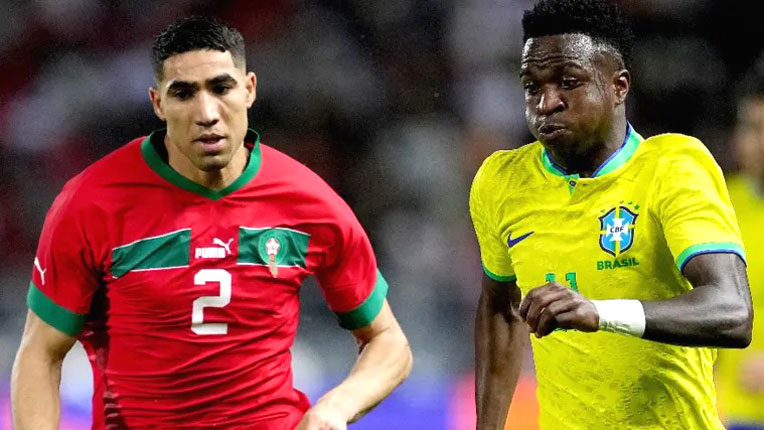 ব্রাজিল-মরক্কো ম্যাচের একটি মুহূর্ত