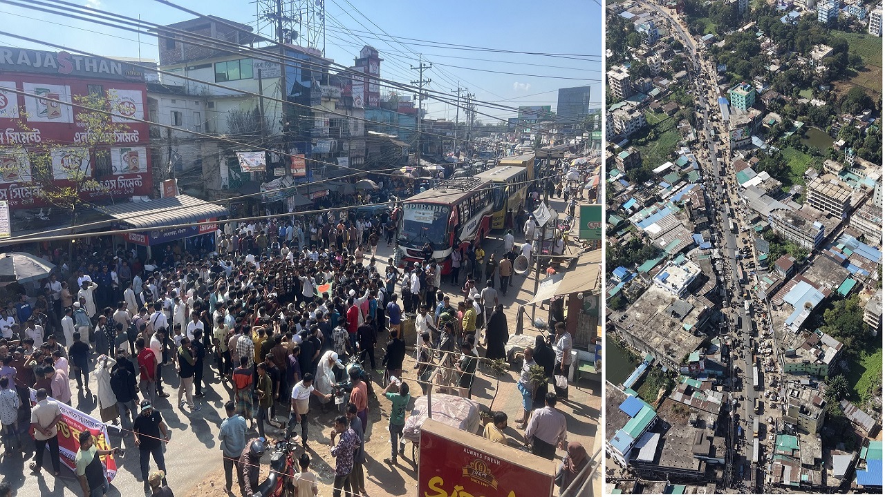চট্টগ্রাম-কক্সবাজার মহাসড়ক ৬ লেনের দাবিতে মহাসড়ক ব্লকেড