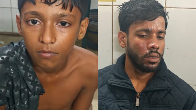 আগুনে দগ্ধ বাবা-ছেলে